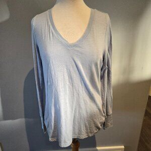 Mossimo Supply Co. V-Neck Long Sleeve Tee | Size XL | Light Blue